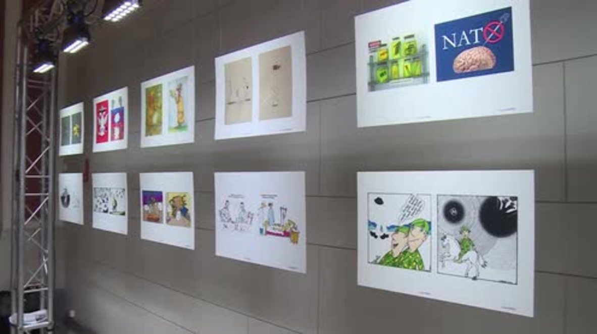 Latvia: University of Latvia exhibits satirical cartoons on Russia's military operation