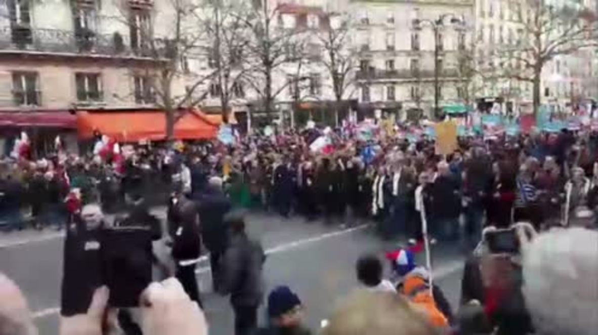 France: Thousands rally in support of leftist Jean-Luc Melenchon in Paris