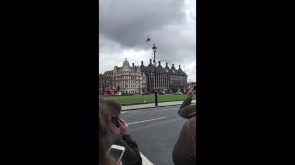 UK: Helicopter lands outside Parliament following twin attack reports