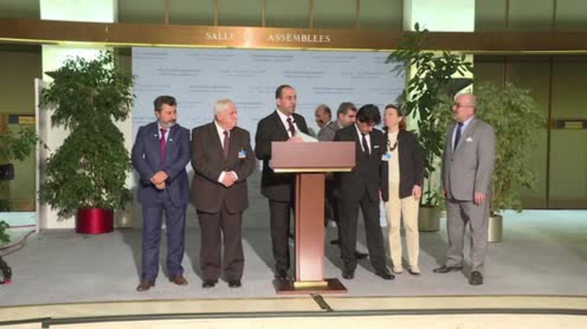 Switzerland: Syrian opposition rep. holds presser following de Mistura meeting in Geneva
