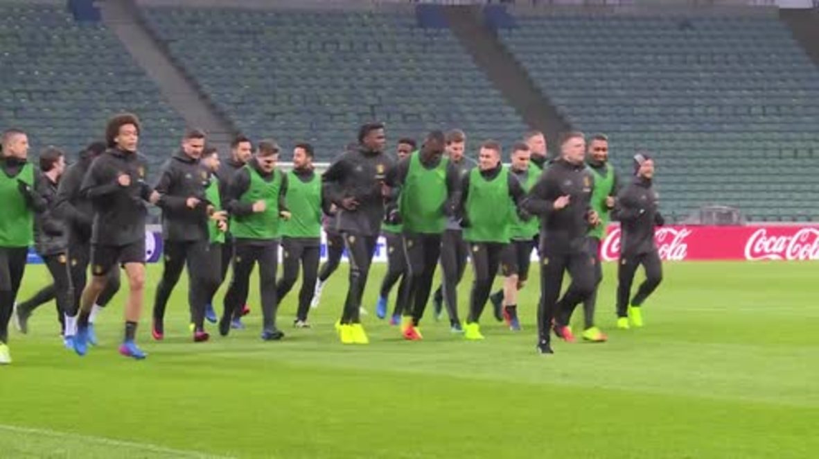 Russia: Belgian football team trains in Sochi ahead of Russia match