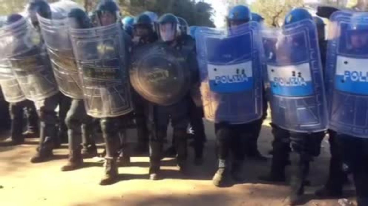 Italy: Protesters rally as workers uproot olive grove to make room for gas pipeline