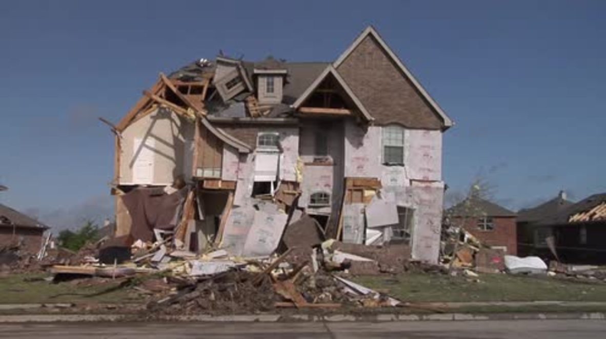 USA Tornadoes and storms batter Texas' Rockwall, wrecking row of