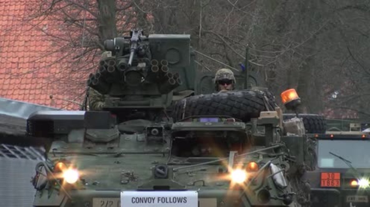 Poland: US-led NATO battle group arrives in Poland for deployment