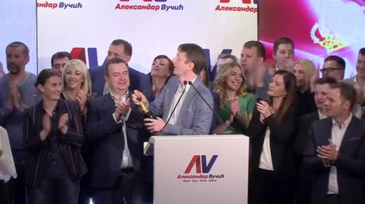 Serbia: Vucic claims victory in presidential elections
