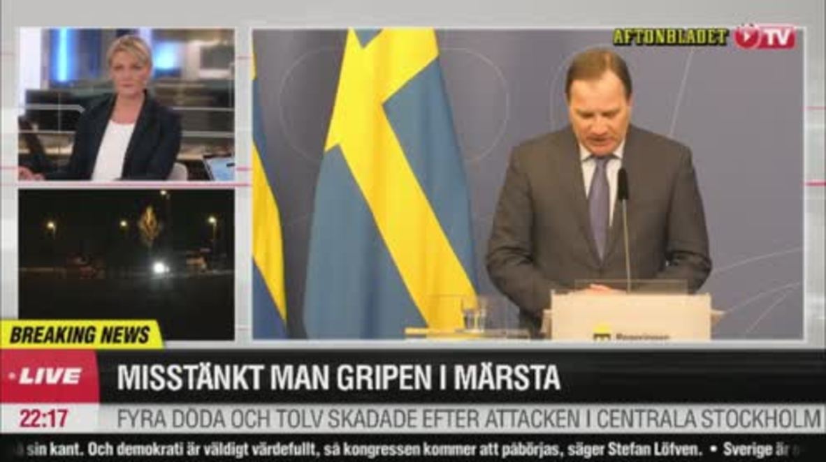 Sweden: 'Whole country in a state of shock' - Prime Minister Lofven
