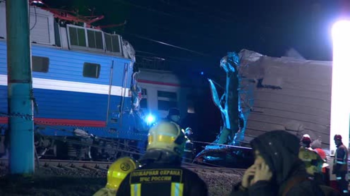 Russia: Train collision in Moscow injures dozens