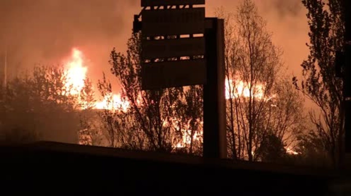 France: Fire rages across Grande-Synthe refugee camp after fight between Kurds and Afghans