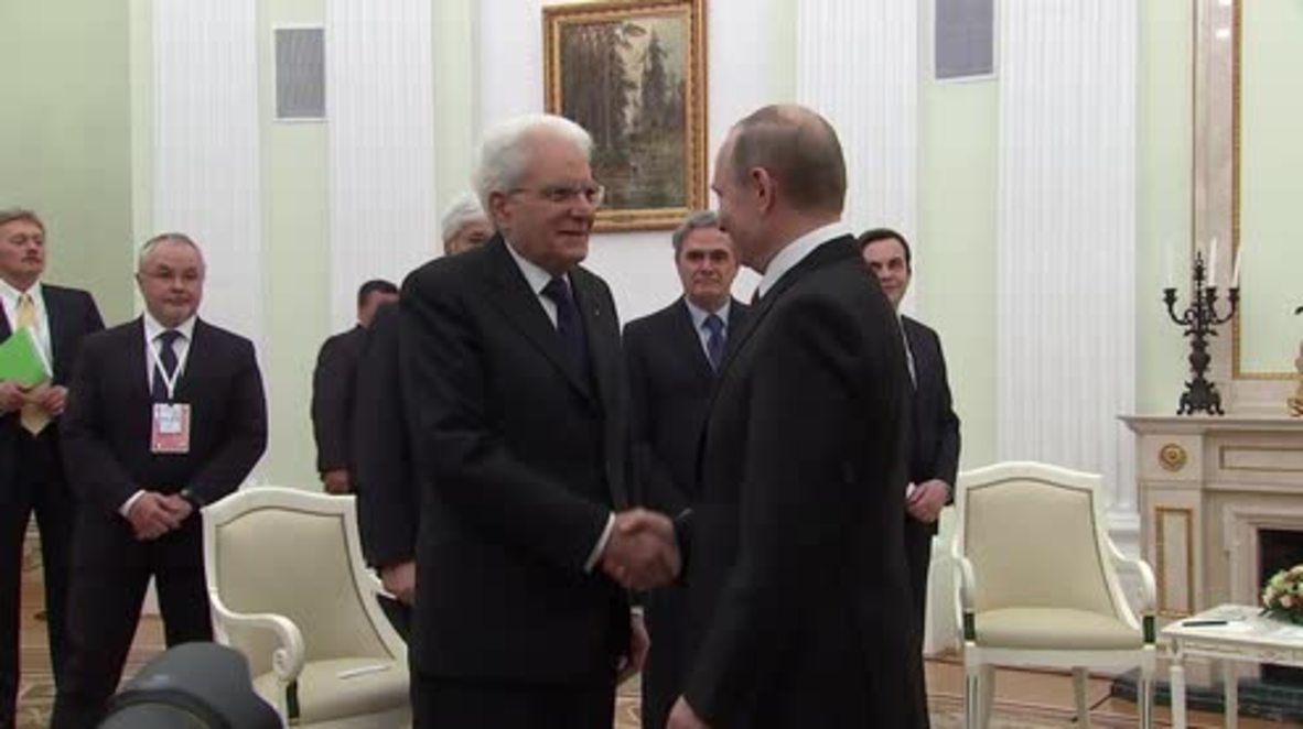Russia: Putin meets with Italian President Mattarella in Moscow