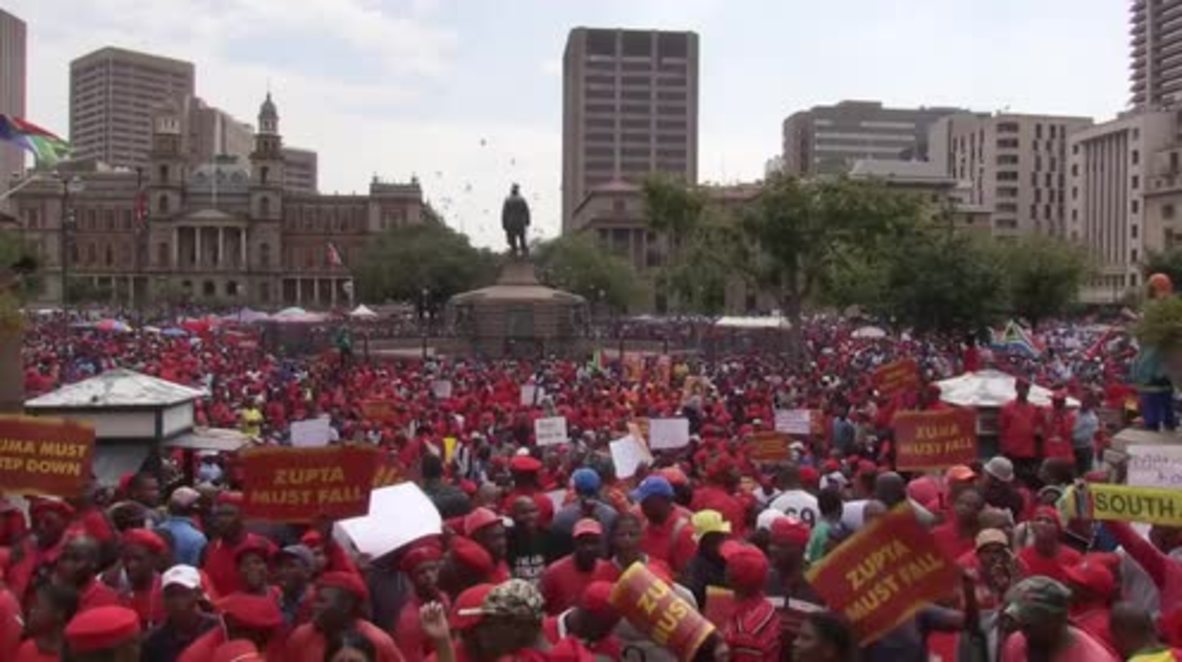 South Africa: Thousands call for Zuma to step down in Pretoria