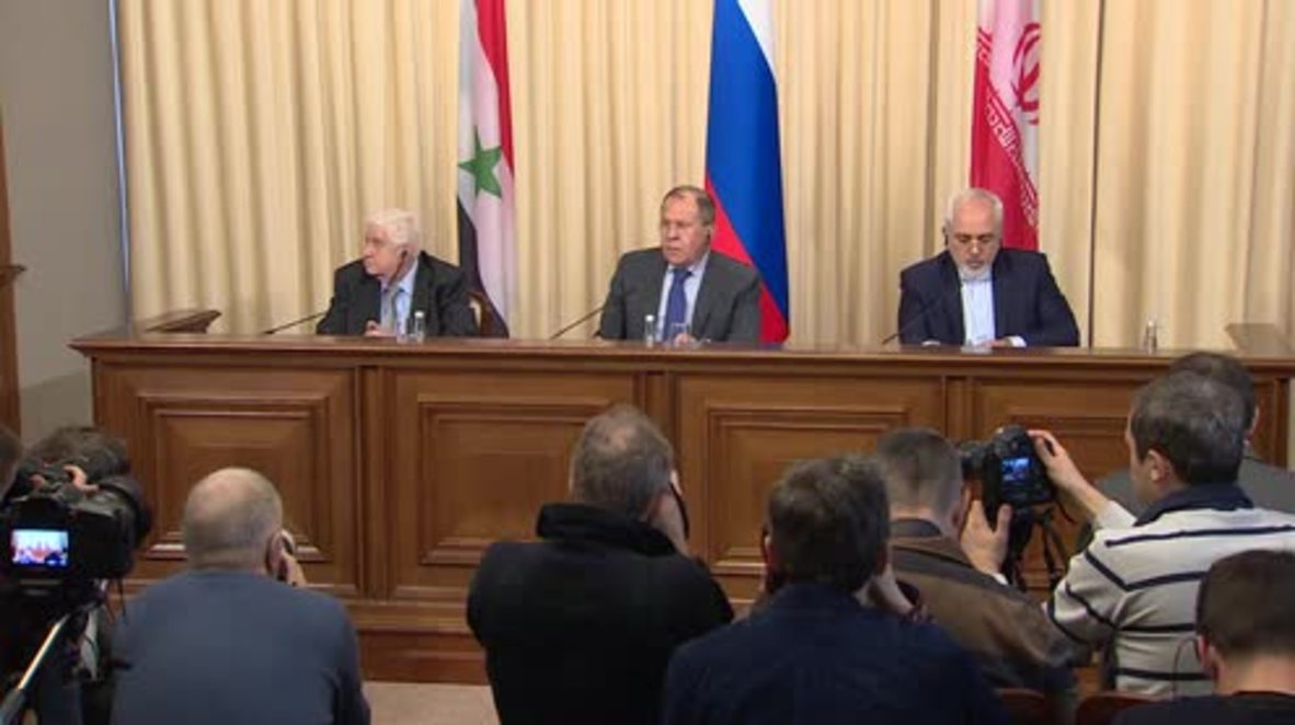 Russia: Lavrov and Zarif condemn US airstrike on Syria in joint presser