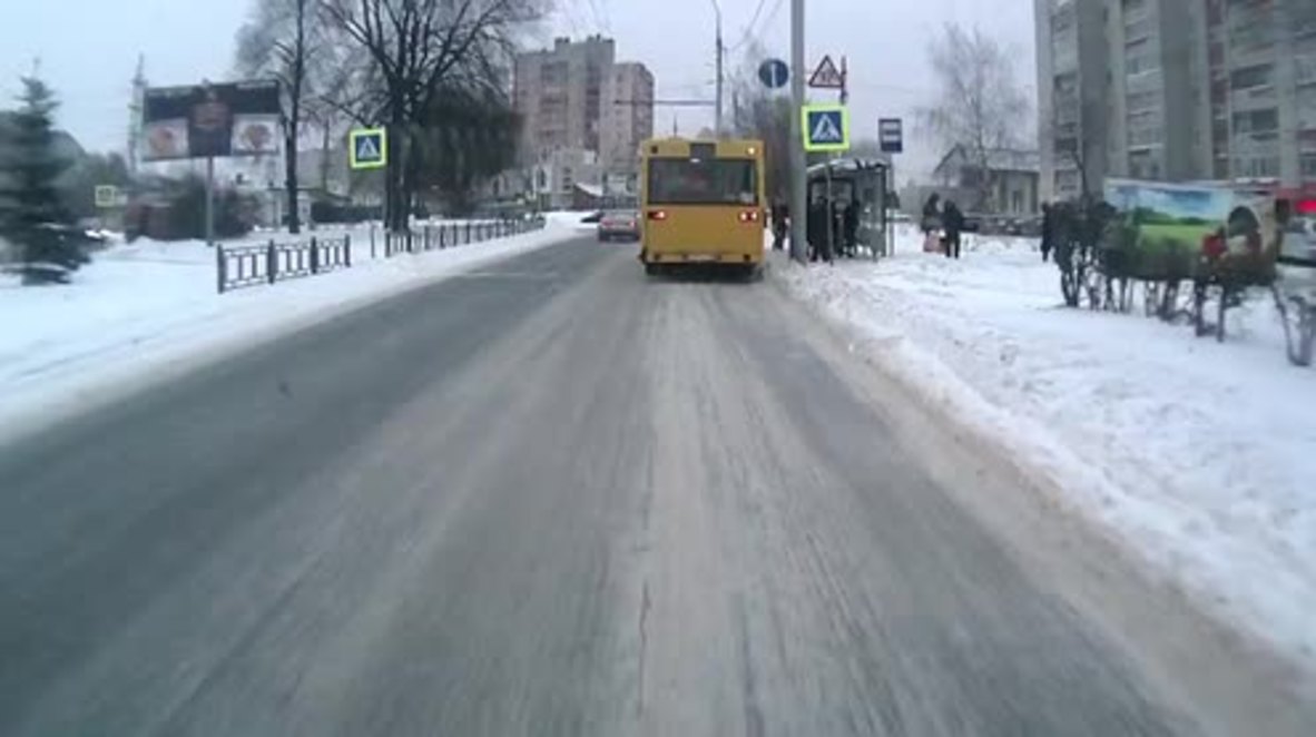 Viral: Living on thin ice! Slip saves boy from collision with oncoming car