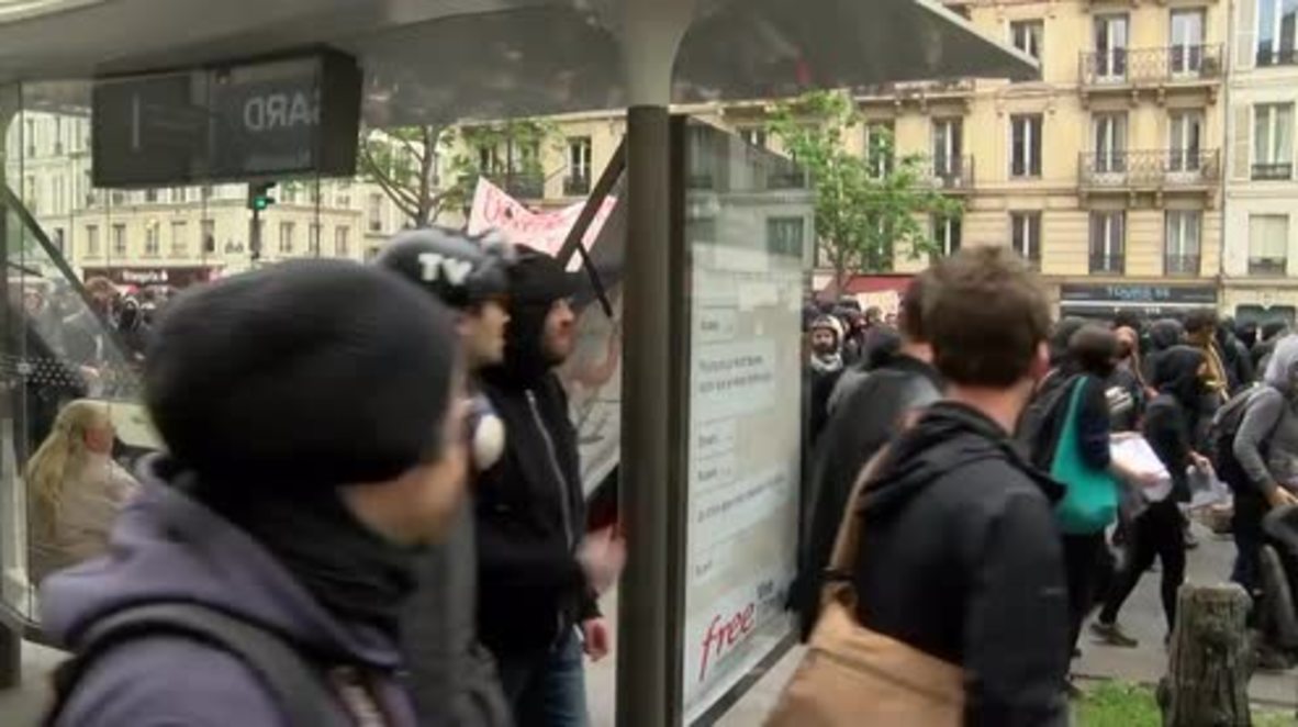 France: Protesters battle police during Paris demo against elections