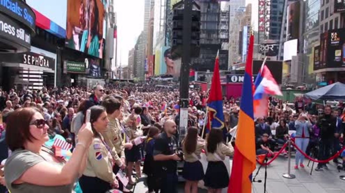 USA: Thousands gather in NYC for Armenian massacre remembrance