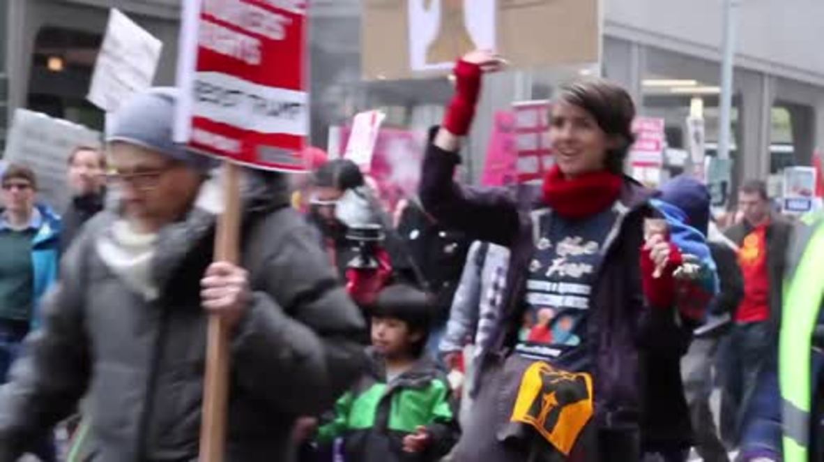 USA: Thousands march for labour and immigration rights in Seattle