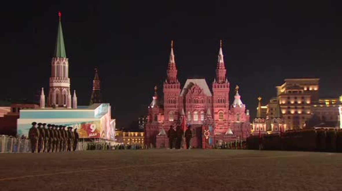 Russia: Troops and military vehicles rehearse in Red Square for V-Day parade