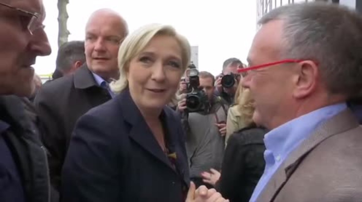 France: Protesters hurl eggs at Le Pen during campaign event