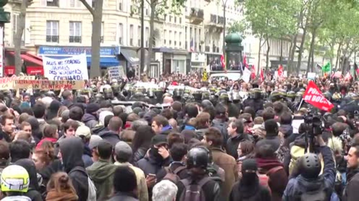 France: Tensions rising in Paris as protesters rally against Macron's victory