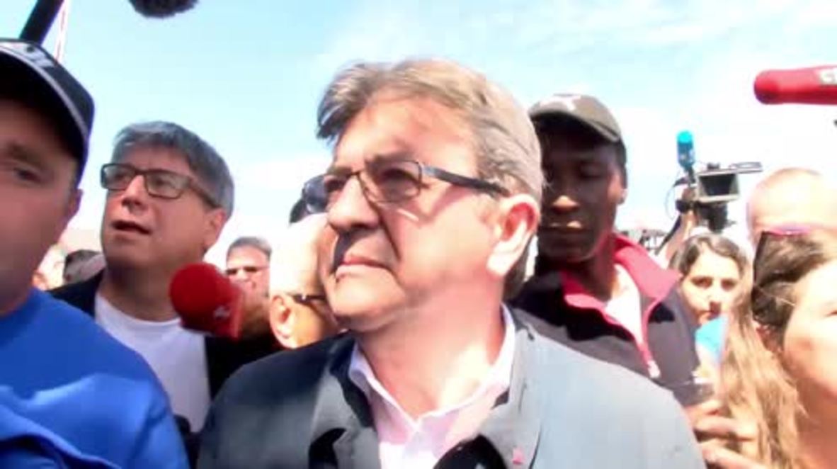 France: Melenchon takes aim at Macron during GM&S protest