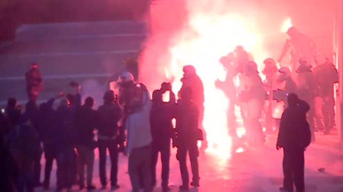 Greece: Anti-austerity protesters hurl molotov cocktails in Athens