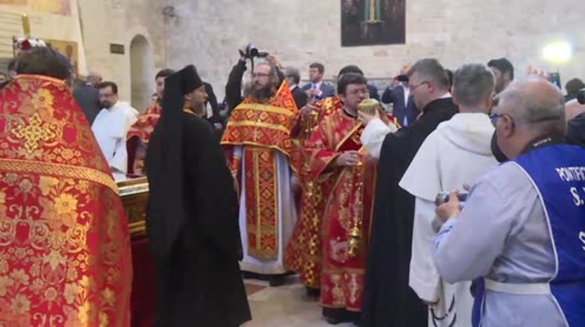 Italy: Relics of St. Nicholas leave Bari in first leg of their 3,000km journey to Moscow