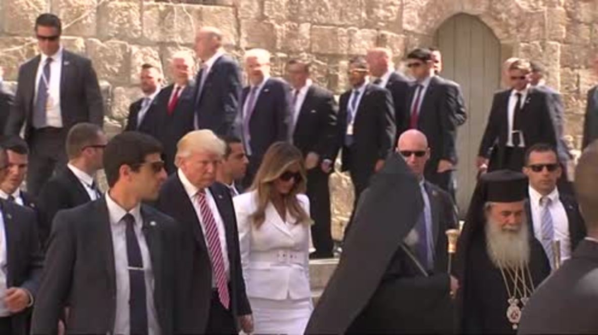 East Jerusalem: Trump becomes first president to visit the Wailing Wall