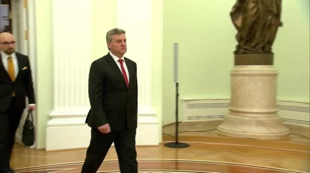 Russia: Putin and Macedonian President Ivanov discuss relations and trade in Moscow