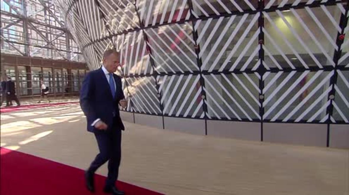 Belgium: Tusk 'not 100%' he and Trump have common position on Russia