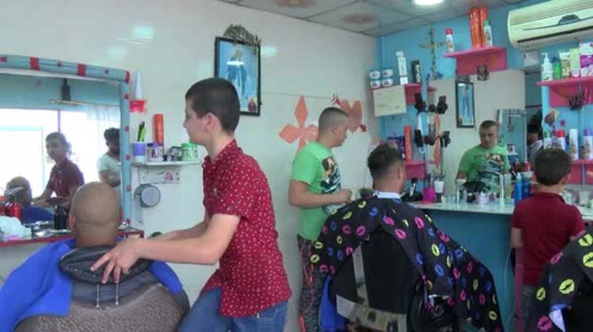 Iraq: Teenager who fled IS opens up barber shop in Erbil's IDP camp