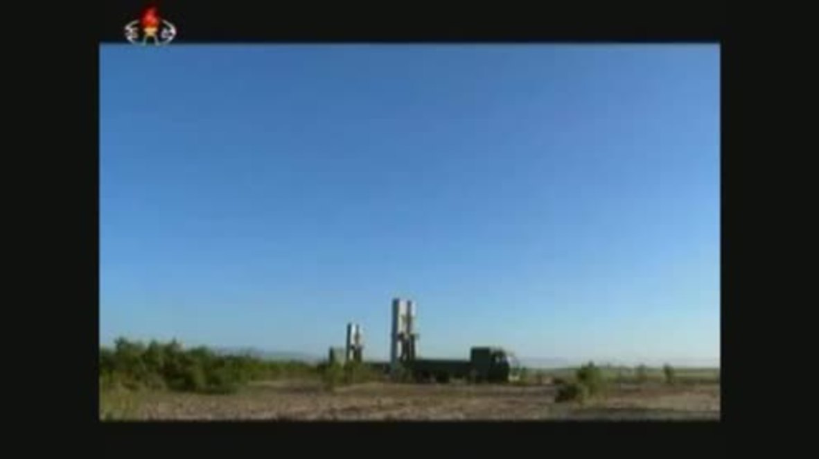 North Korea: Kim Jong-un oversees missile test launch