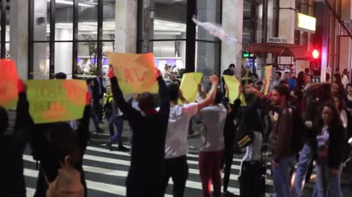 Brazil: Students march against Temer in Sao Paulo