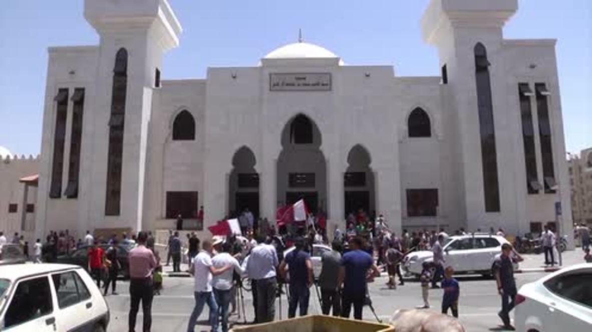 State of Palestine: Hamas supporters protest in solidarity with Qatar