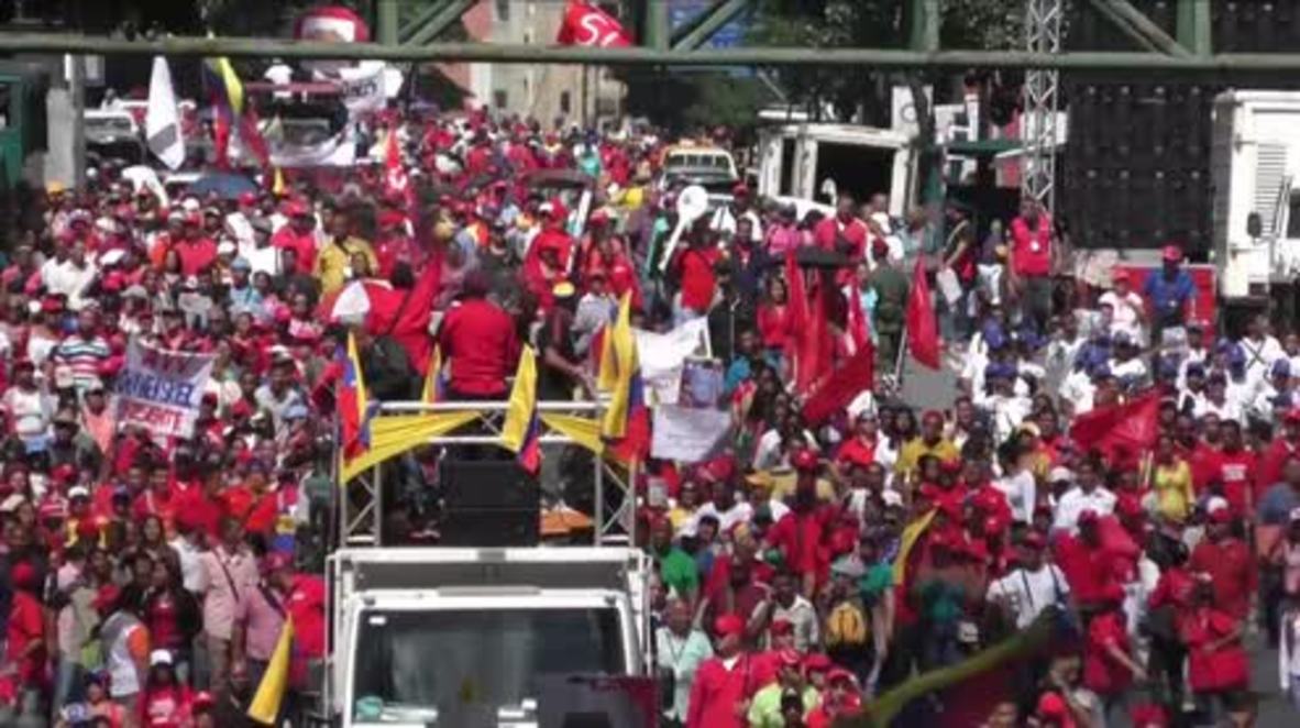 Venezuela: Protesters march to Constituent Assembly to show support