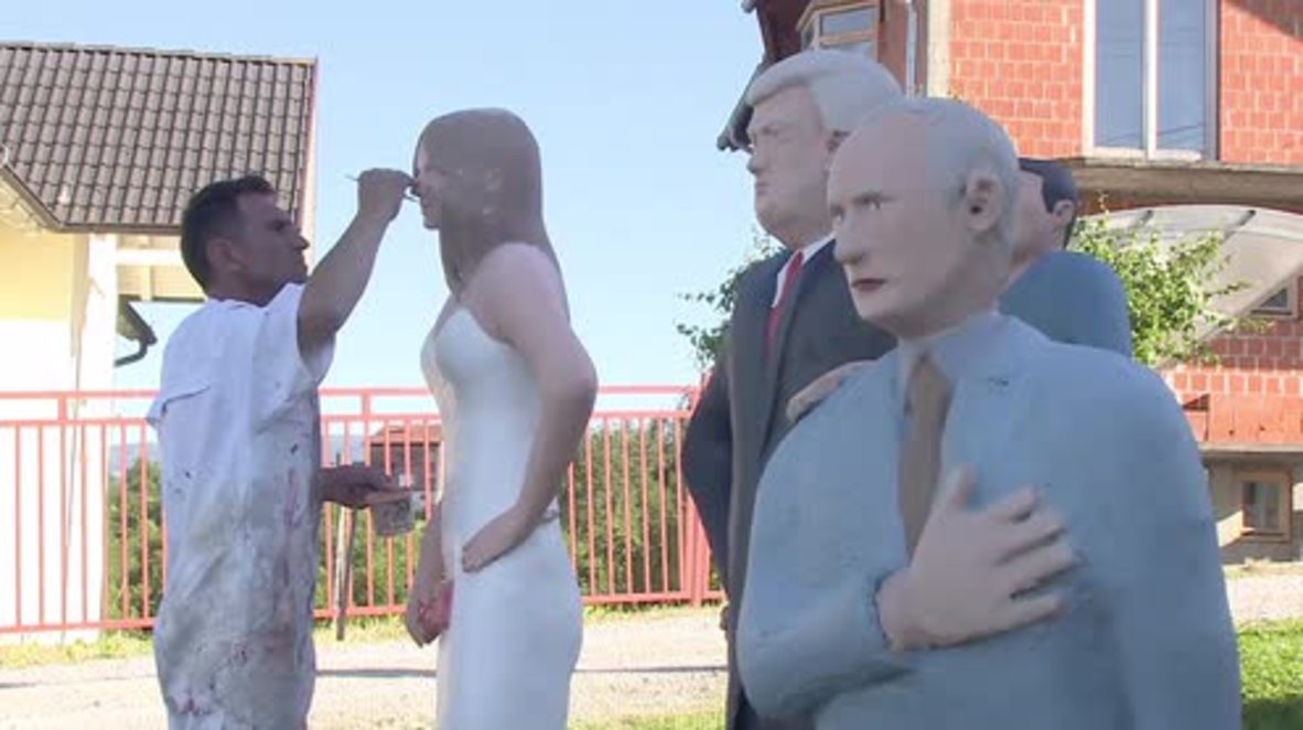 Bosnia and Herzegovina: Life-size statue of Melania erected next to Trump and Putin