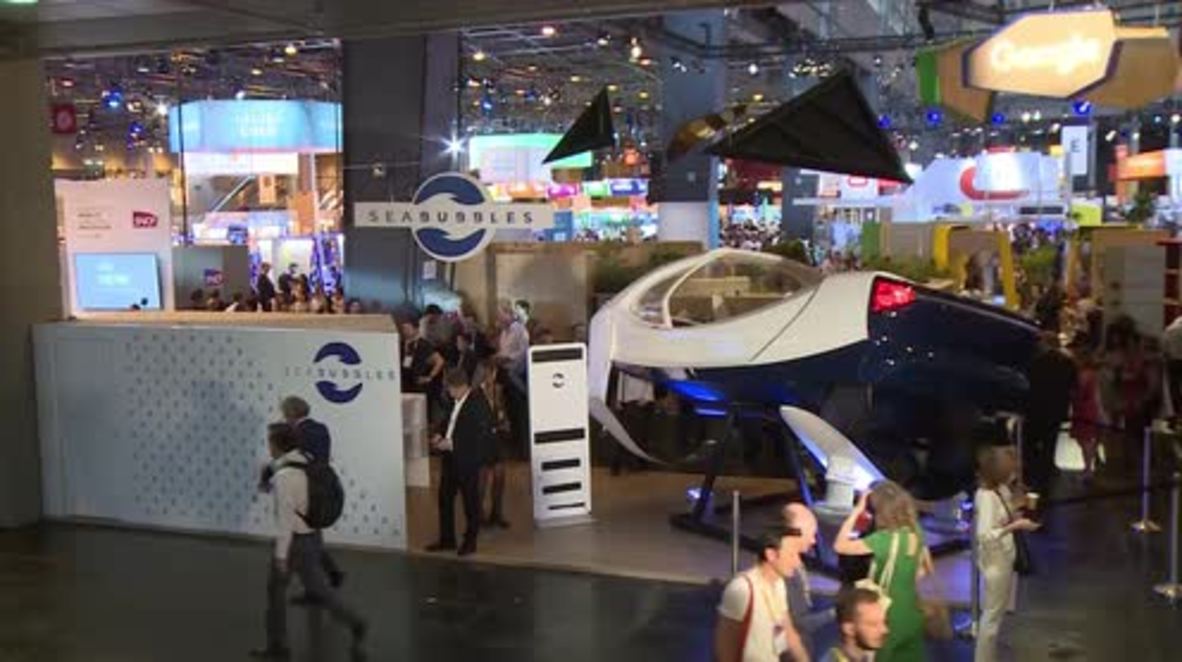 France: Eco-friendly futuristic water taxis presented at VivaTech in Paris