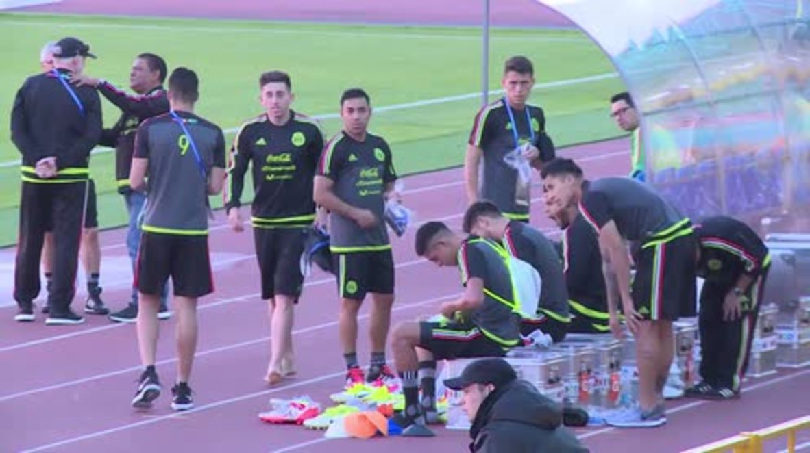Russia: Mexico team practice at Kazan Arena ahead of Confederations Cup