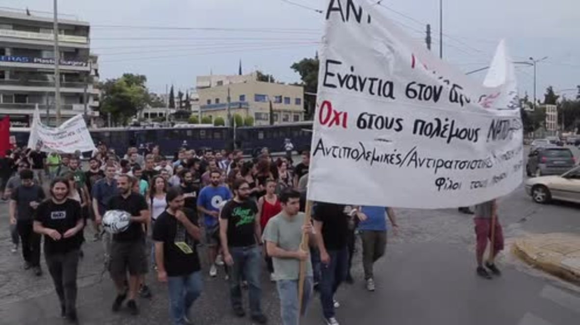 Greece: Anti-war demonstrators protest Netanyahu's state visit in Greek capital