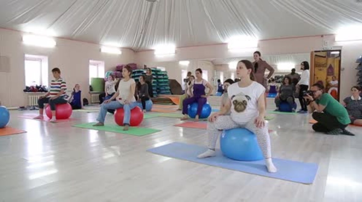 Russia: Pregnant women play football at festival celebrating WC 2018