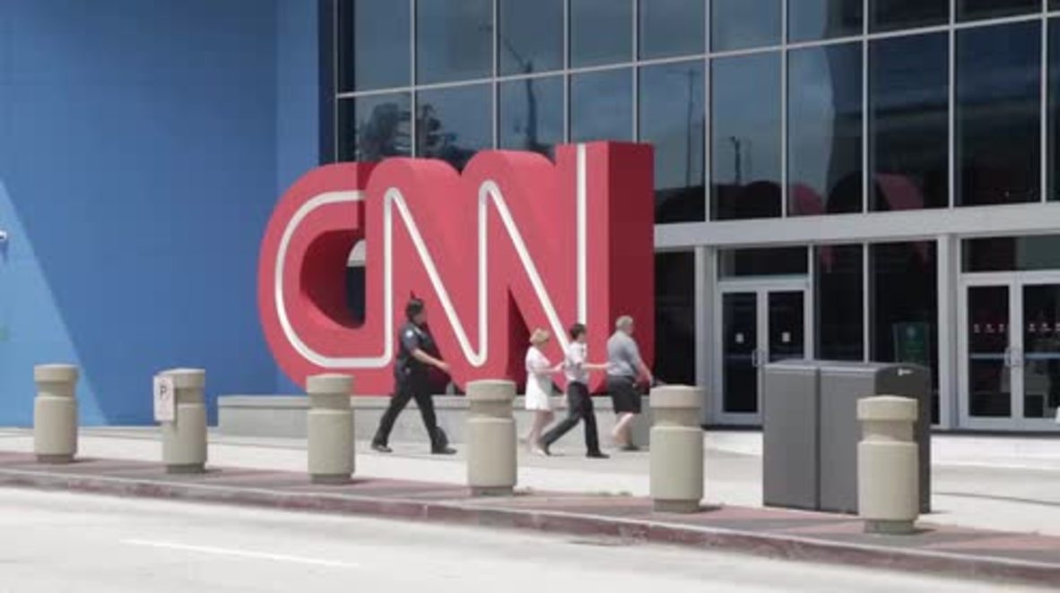 USA: Protesters decry 'fake news' outside CNN Atlanta HQ