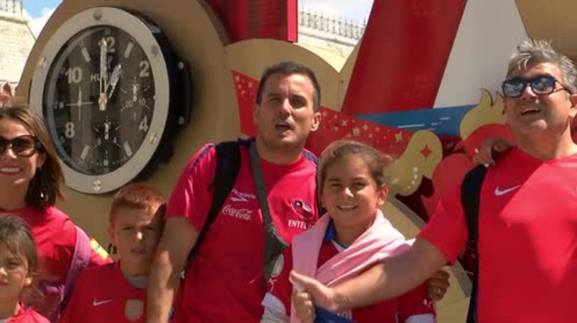 Russia: Red Square becomes plaza roja as Chile fans flood Moscow