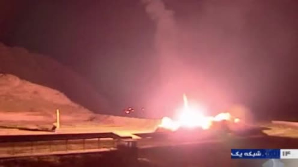 Iran: Drone captures Iran's strike on militant positions in Syria