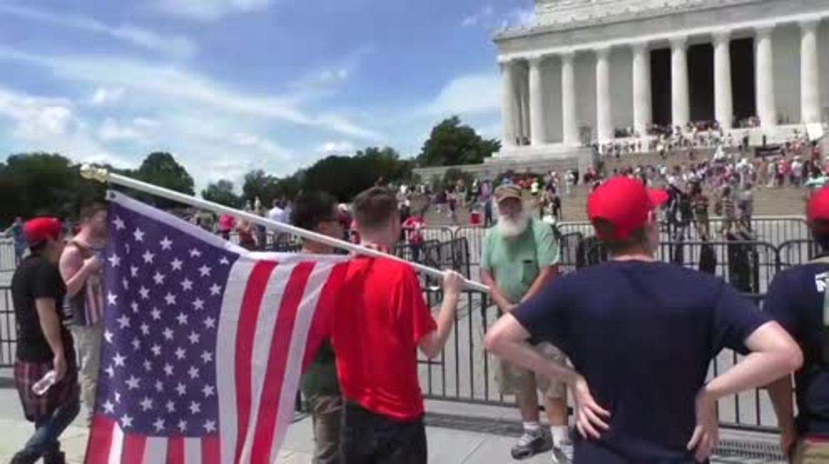 USA: Alt-right protesters hold 'Freedom of Speech' rally in Washington DC