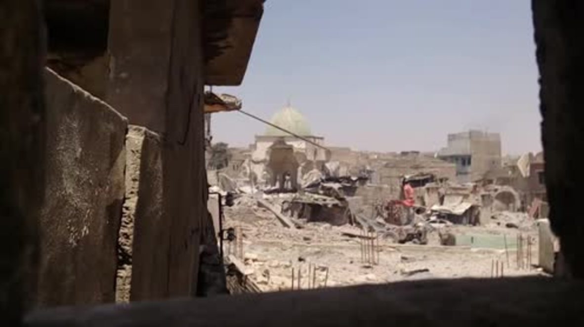 Iraq: Mosul's Great Mosque in ruins as army makes final push against IS