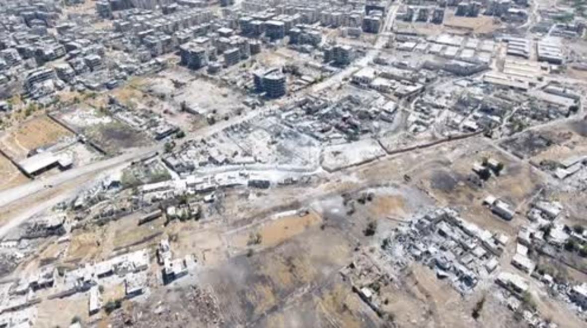 Syria: Drone shows SAA strikes on militant positions in Ain Tarma