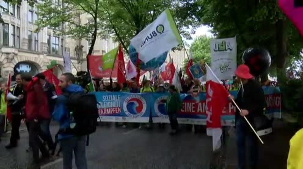 Germany: Thousands protest G20 summit in peaceful march in Hamburg