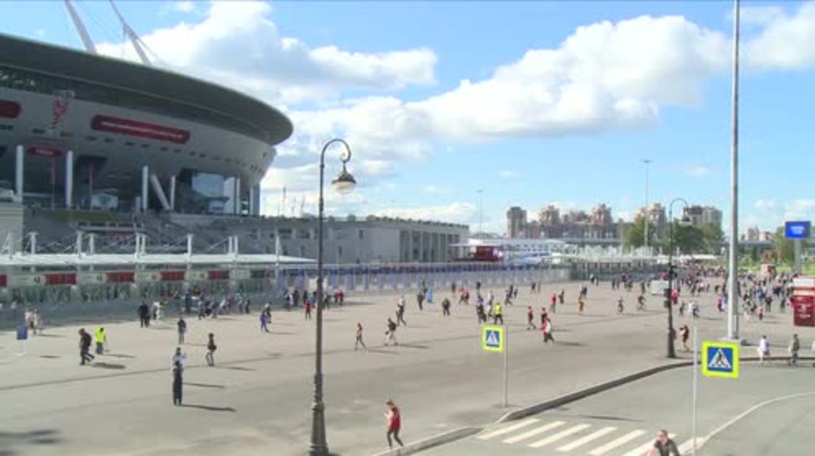 Russia: Fans flock to St. Petersburg arena ahead of Confederations Cup final