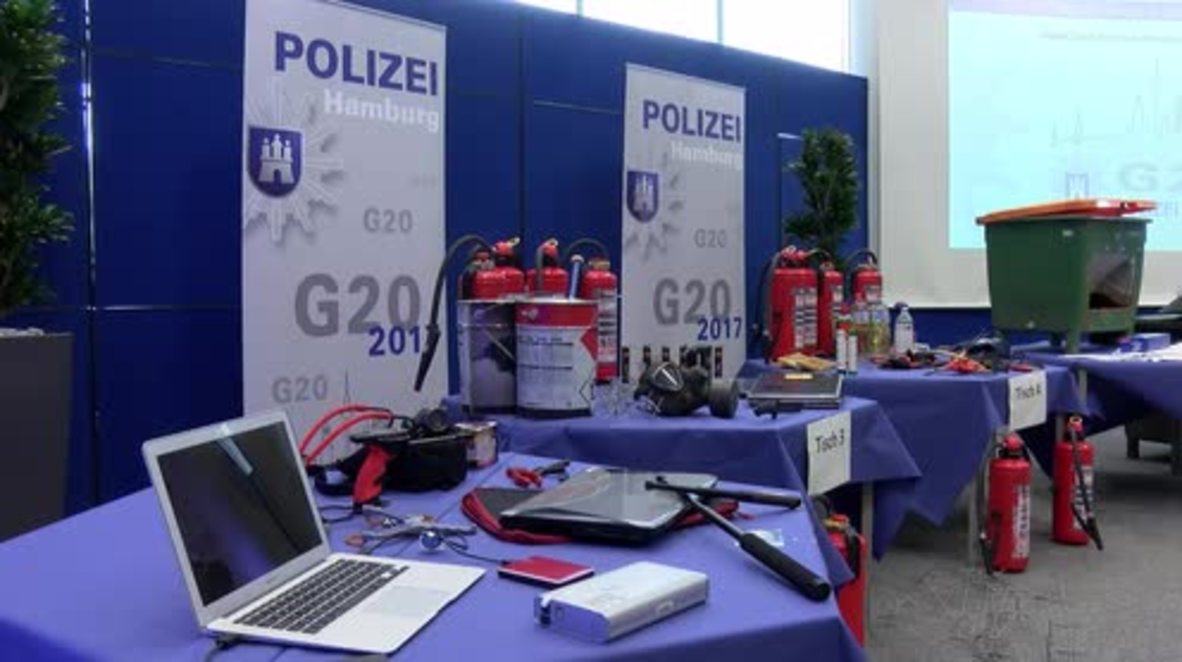 Germany: Police display seized weapons amid expectations of ‘violent protests’ at G20