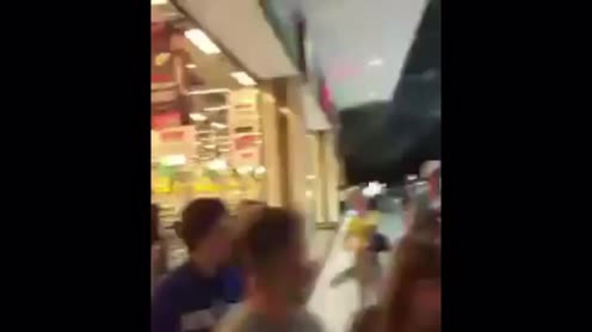 Russia: Shoppers escape Moscow mall as massive blaze rips through building *EXCLUSIVE*