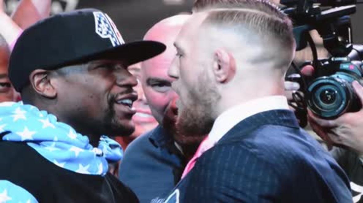 USA: Insults fly instead of fists as Mayweather and McGregor face off ahead of megafight