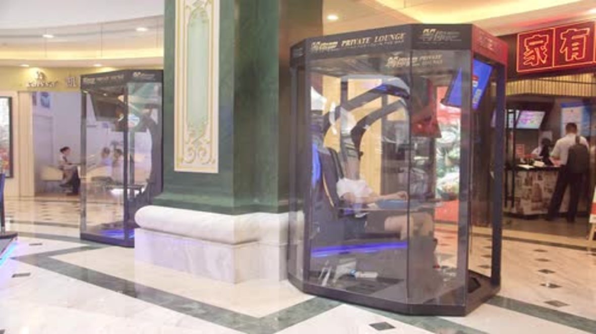 Shanghai mall offers multi-purpose 'man-pod' for bored husbands and boyfriends